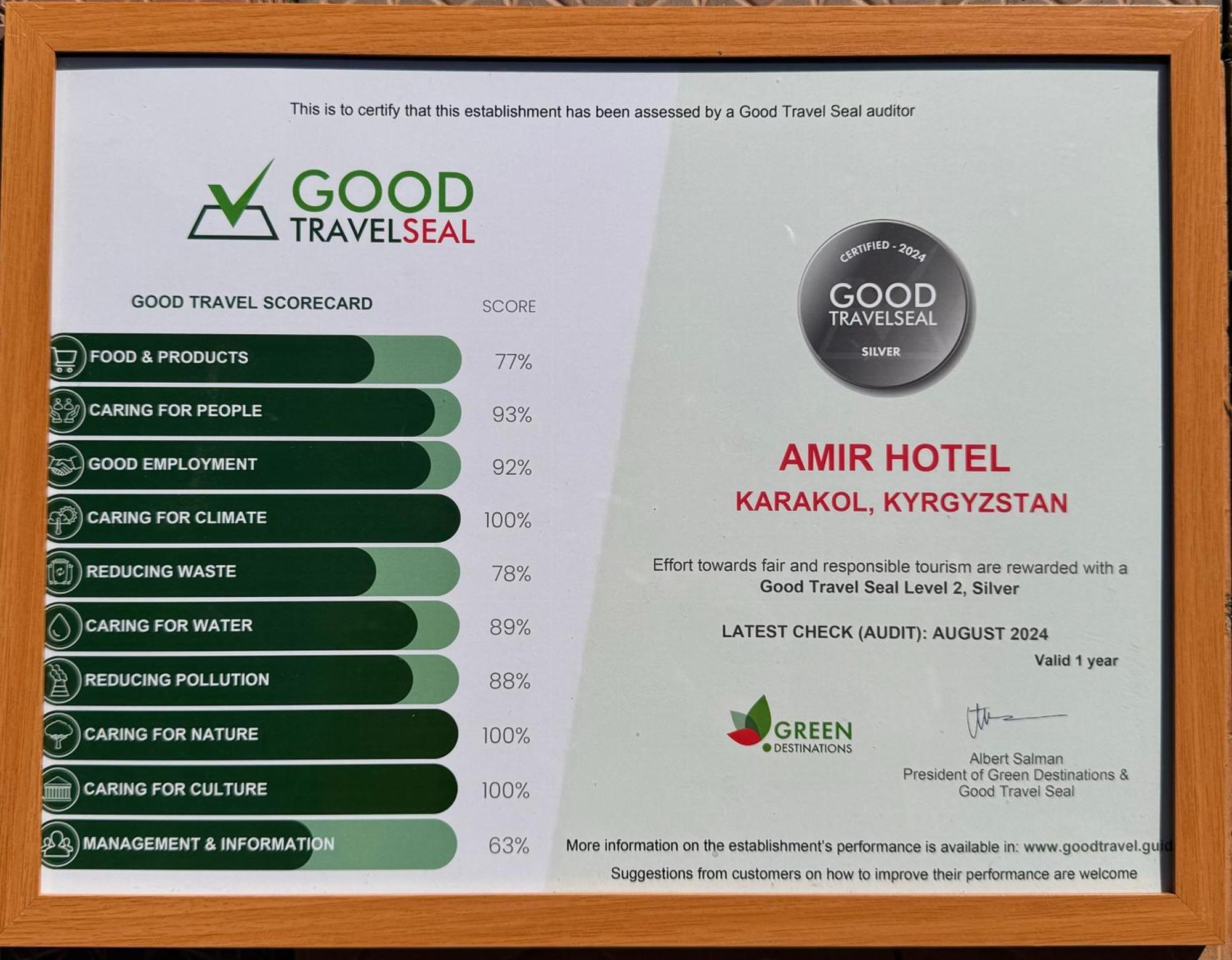 Amir Hotel Karakol Exteriör bild